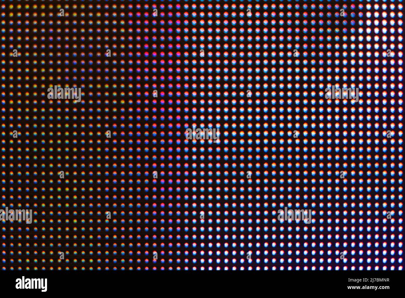 LED-Bildschirm Nahaufnahme mit einem RGB-winzigen Lichter Stockfoto