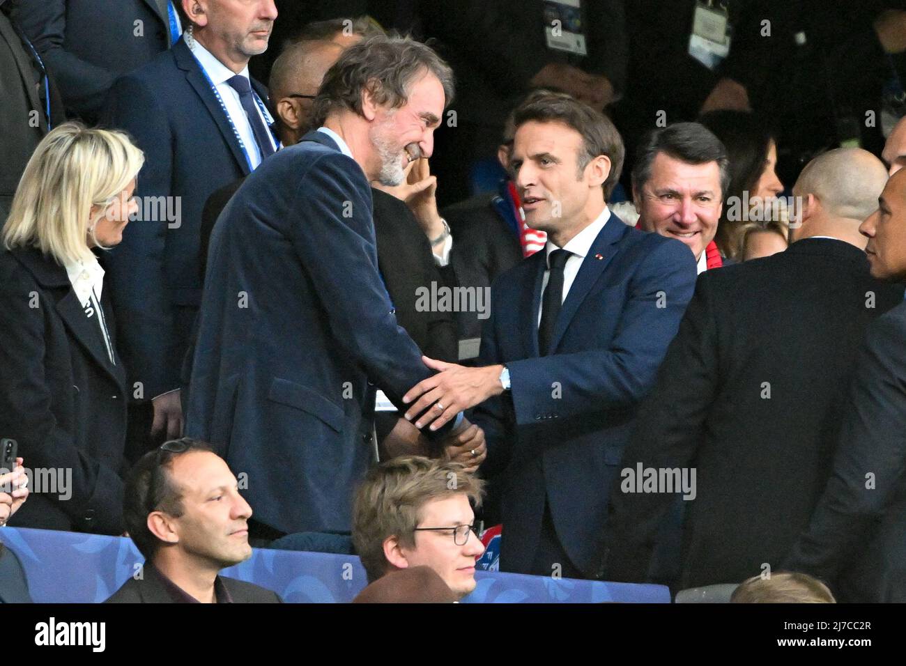 Emmanuel Macron, Jim Ratcliffe - OGC Nice vs FC Nantes am 7. Mai 2022 in Saint-Denis, Frankreich. (Foto von Lionel Urman/Sipa USA) Stockfoto