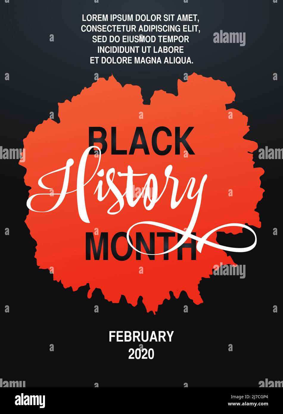 Black History Month Poster. Schwarze Leben Sind Wichtig. Stoppen Sie Das Konzept Des Rassismus. Stock Vektor