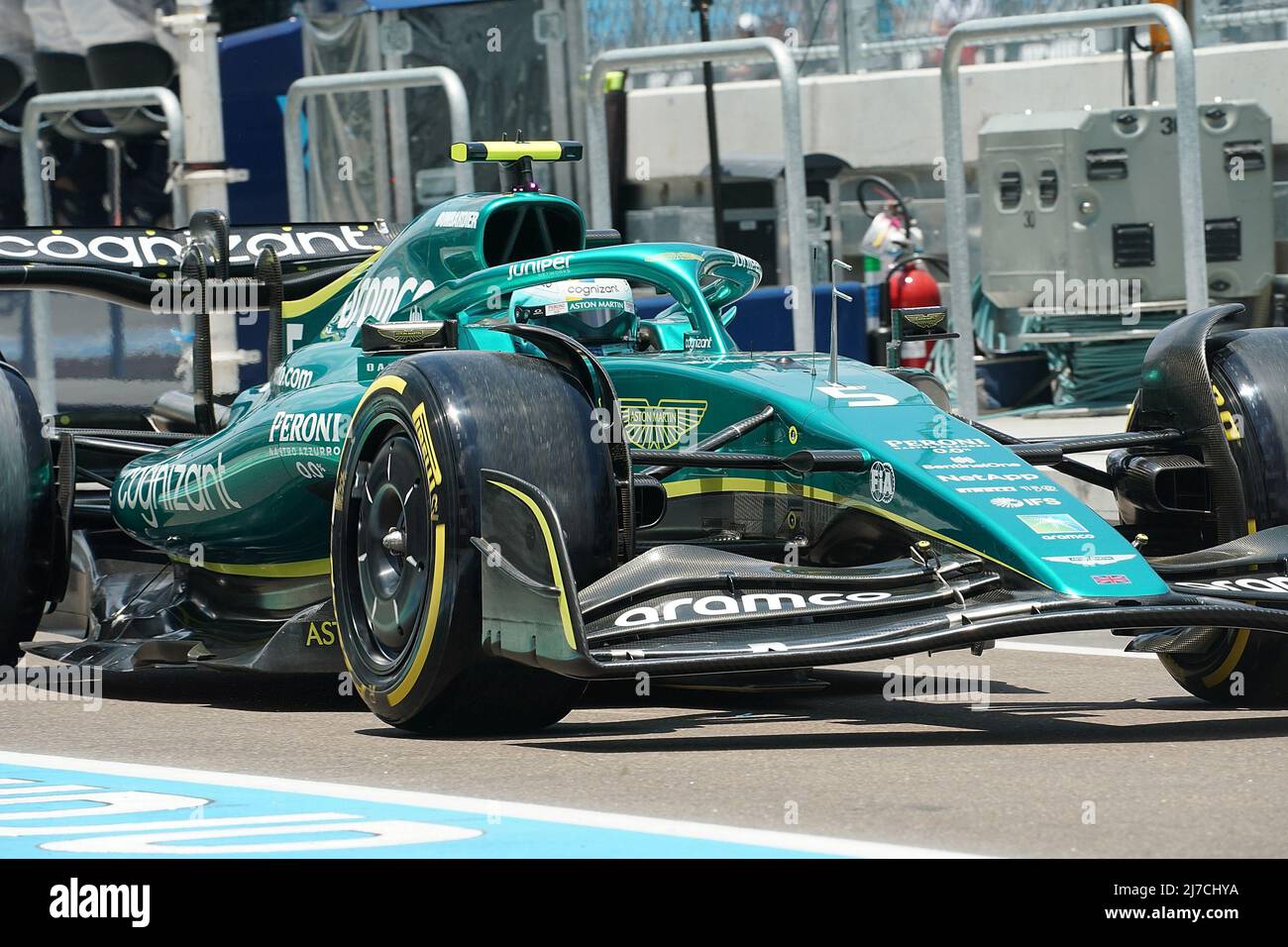 07.05.2022, Miami International Autodrome, Miami, FORMULA 1 CRYPTO.COM  MIAMI GRAND PRIX,im Bild Sebastian Vettel (DEU), Aston Martin Aramco  Cognizant Formula One Team Stockfotografie - Alamy