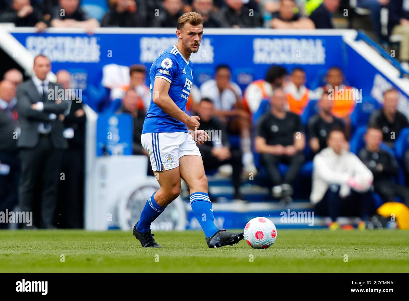 8.. Mai 2022, King Power Stadium, Leicester, Leicestershire, England; Premier League Football, Leicester City gegen Everton; Kiernan Dewsbury-Hall of Leicester City Stockfoto