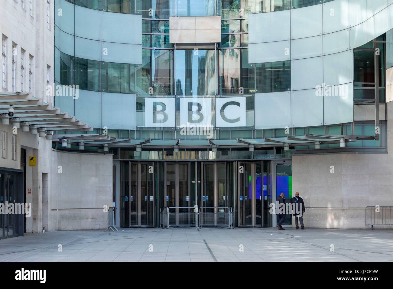 Eine allgemeine Ansicht des BBC Broadcasting House am Langham Place. Bild aufgenommen am 8.. Mai 2022. © Belinda Jiao jiao.bilin@gmail.com 07598931257 ht Stockfoto