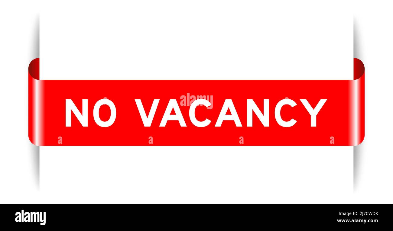 Rot eingefügtes Label-Banner mit Wort keine Leerstelle auf weißem Hintergrund Stock Vektor
