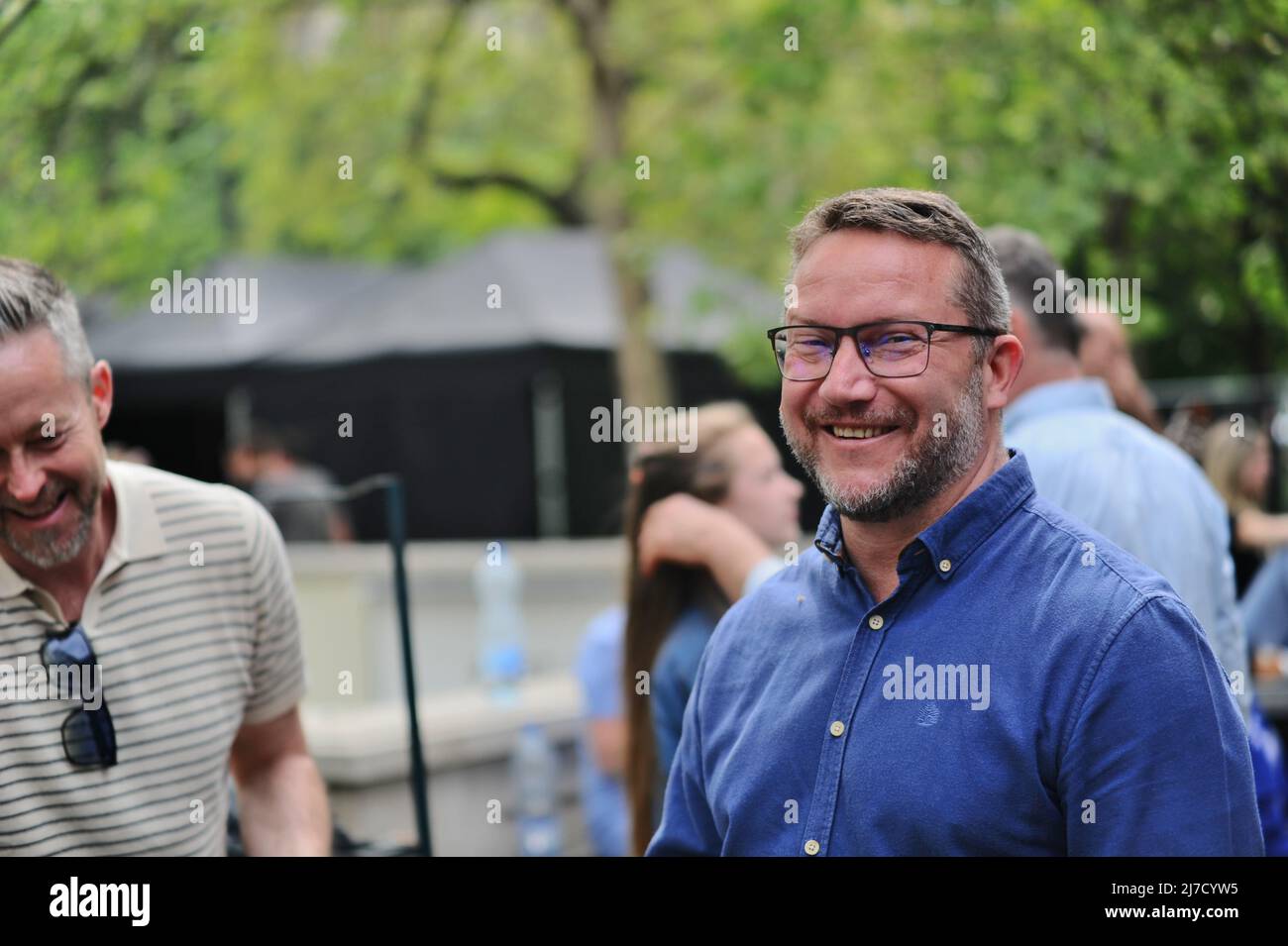 Budapest, Ungarn, Ujhelyi Istvan(MEP) am Europatag in Budapest, 08.. Mai 2022, Balint Szentgallay/ ALAMY LIVE NEWS Stockfoto