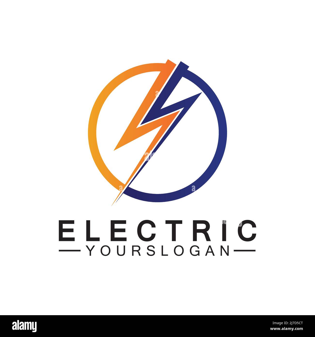 Blitz Blitz Blitz Strom Logo Design Vorlage Stock Vektor
