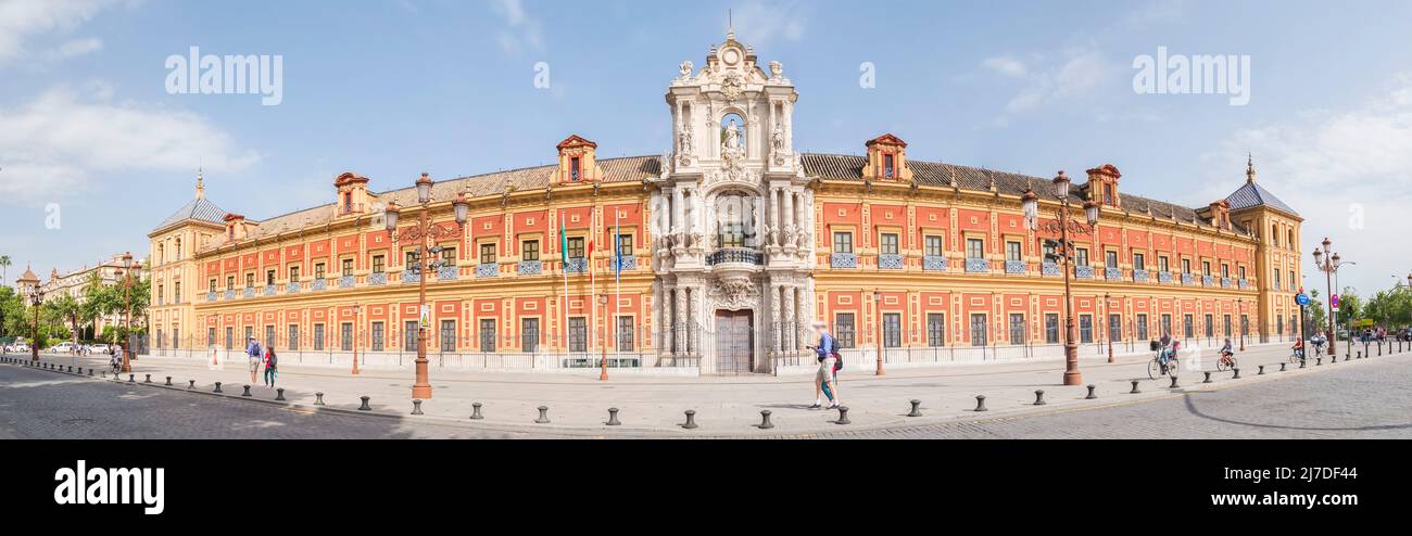 Palacio de San Telmo, ein Juwel des sevillanischen Barock (Sevilla, Spanien) Stockfoto