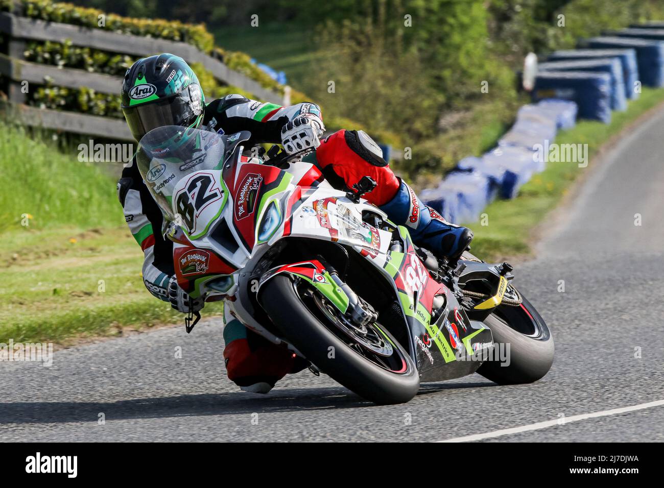 Derek Shiels Tandragee Road-Rennen Stockfoto