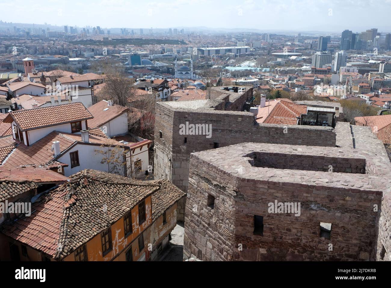 Die alte Siedlung rund um die Burg von Ankara. Besuchsdatum 30.03.2022 Stockfoto