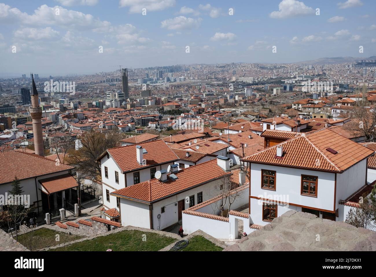 Die alte Siedlung rund um die Burg von Ankara. Besuchsdatum 30.03.2022 Stockfoto
