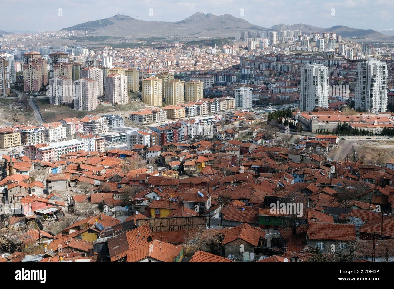 Die alte Siedlung rund um die Burg von Ankara. Besuchsdatum 30.03.2022 Stockfoto