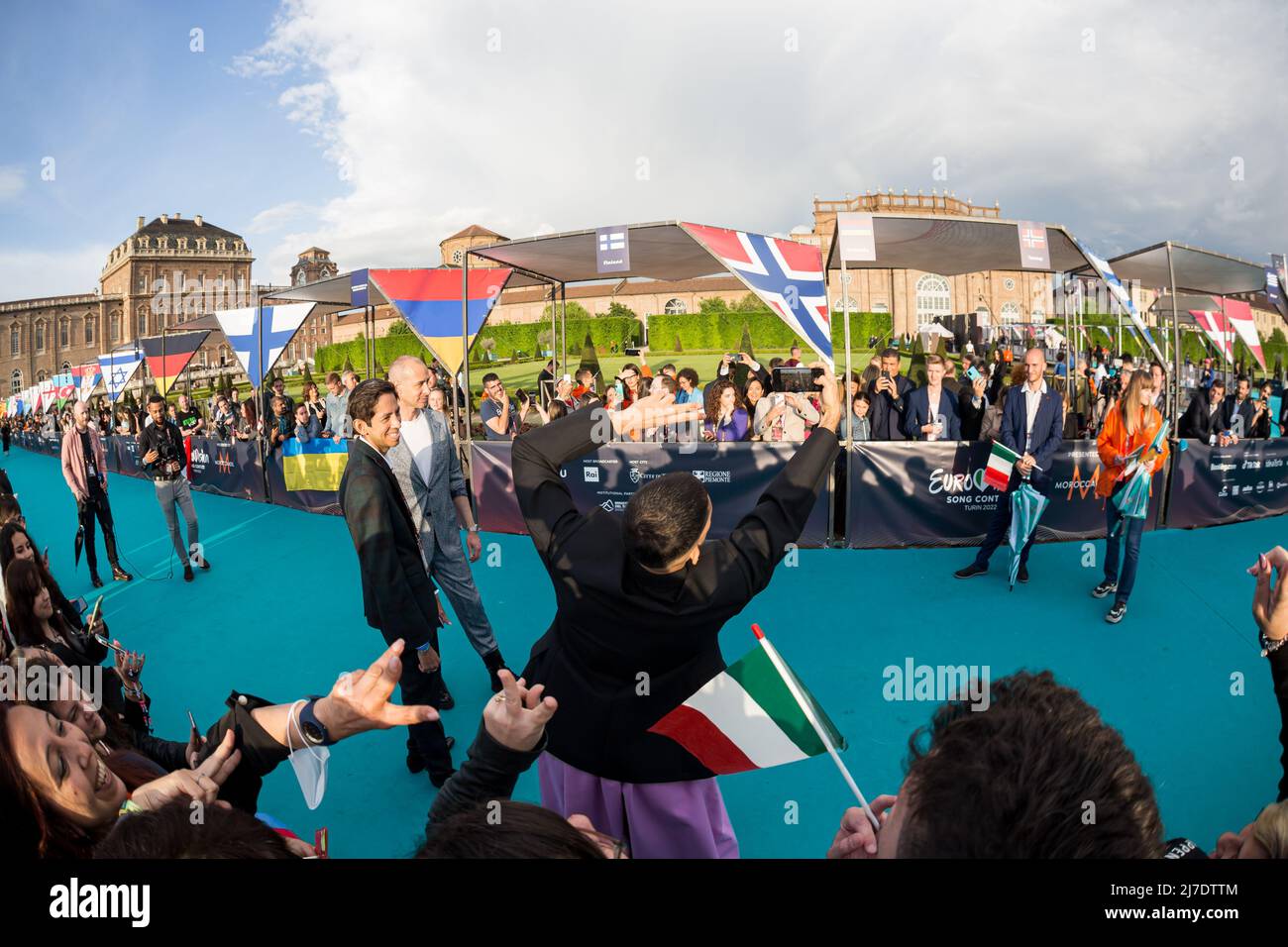 Eröffnung der eurovision in Turin Stockfoto