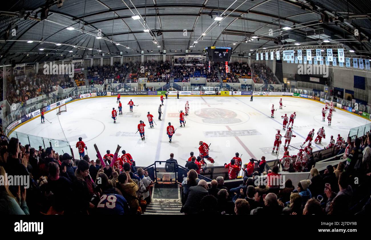 Coventry, Großbritannien, 7. Mai 2022. Spielen Sie während des Internationalen Spiels zwischen GB und Dänemark im Skydome, Coventry, Großbritannien, am 7. Mai 2022. Foto von Phil Hutchinson. Nur zur redaktionellen Verwendung, Lizenz für kommerzielle Nutzung erforderlich. Keine Verwendung bei Wetten, Spielen oder Veröffentlichungen einzelner Clubs/Vereine/Spieler. Stockfoto