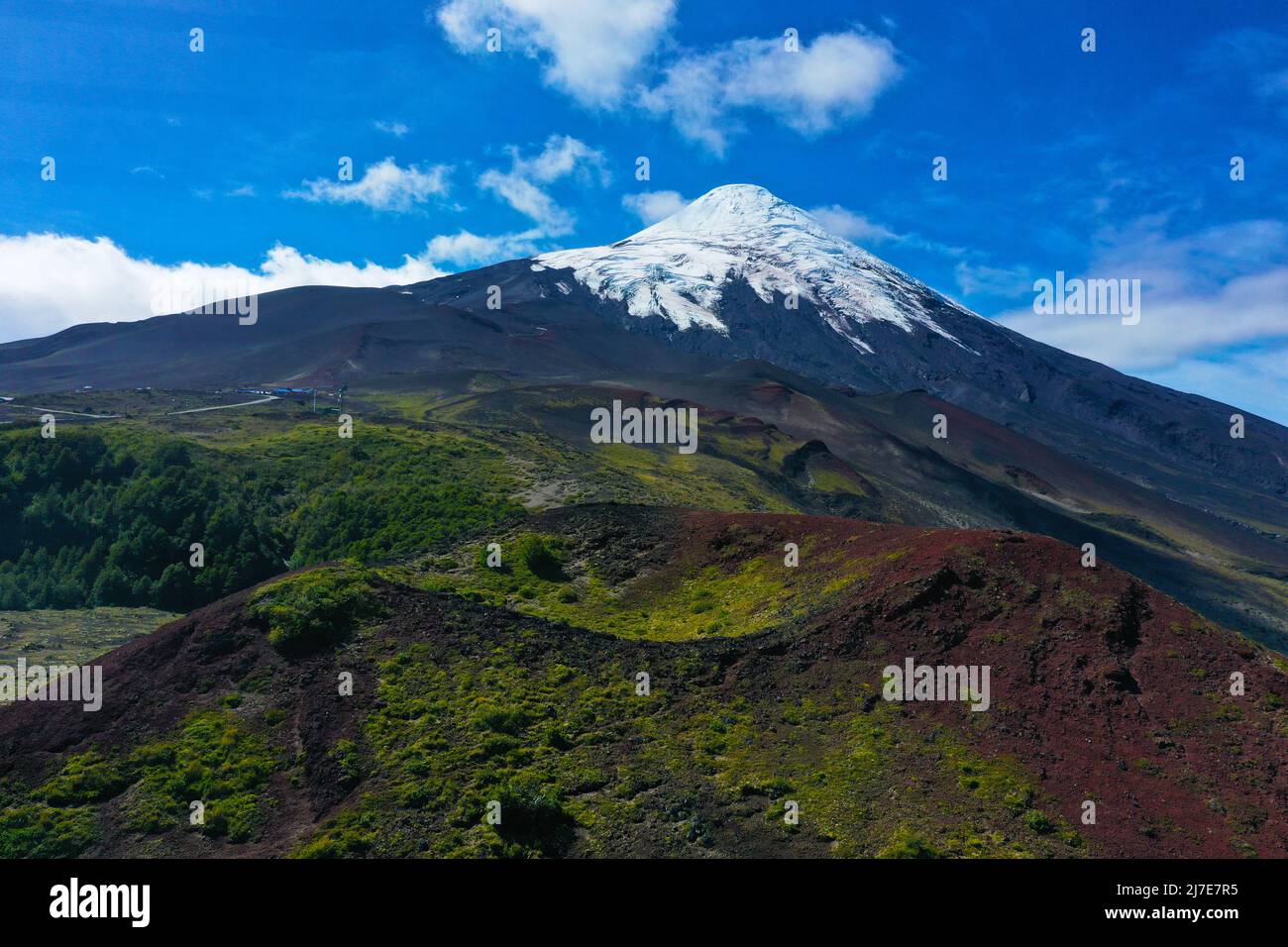 Osorno Vulkan in Chile von oben Stockfoto