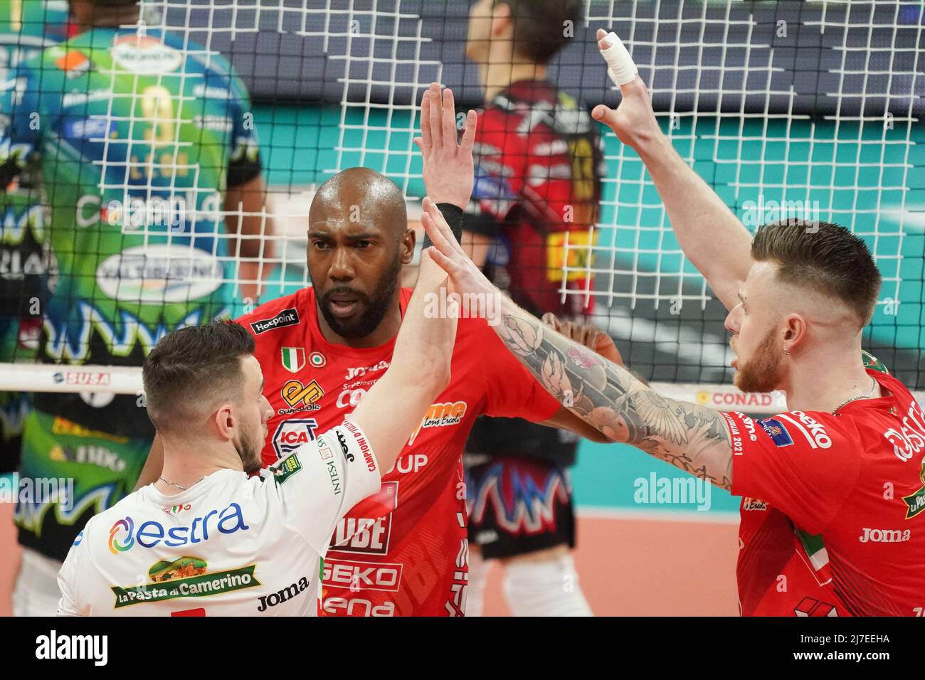 Perugia, Italien, Mai 08 2022, cucine Lube civitanova Jubel während des