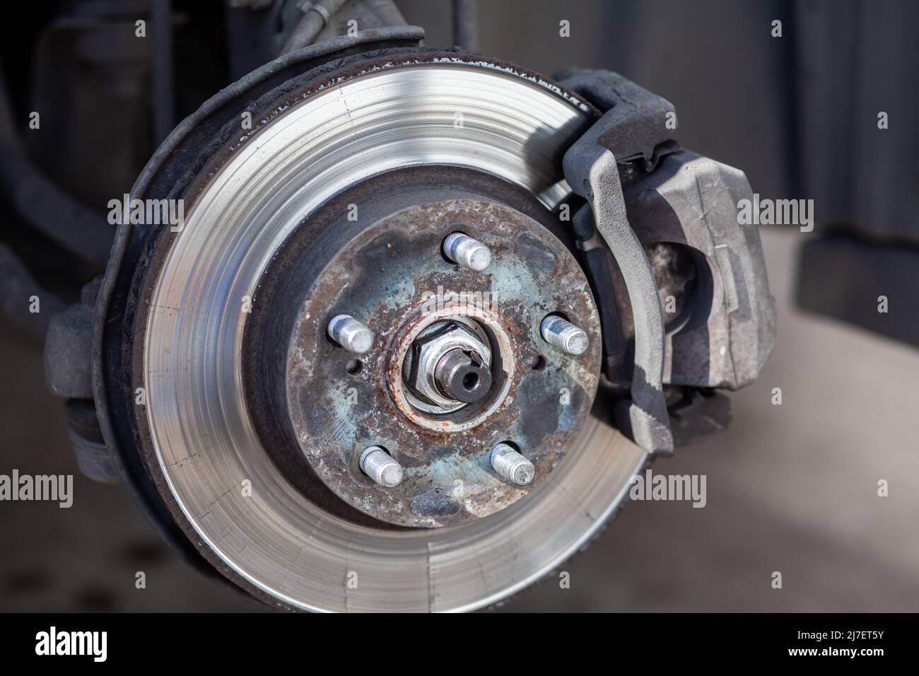 Auto Bremsen System Und Bremse Scheibe Mit Unterstützung Stockfoto