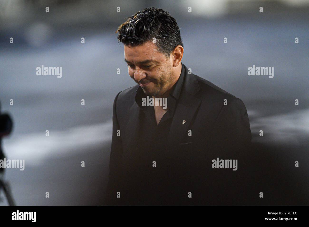 Marcelo Gallardo Trainer von River Plate während eines Spiels zwischen River Plate und Platense im Rahmen der Copa de la Liga 2022 im Estadio Mas Monumental in Buenos Aires. (Endnote; River Plate 2:1 Platense) (Foto: Manuel Cortina / SOPA Images/Sipa USA) Stockfoto