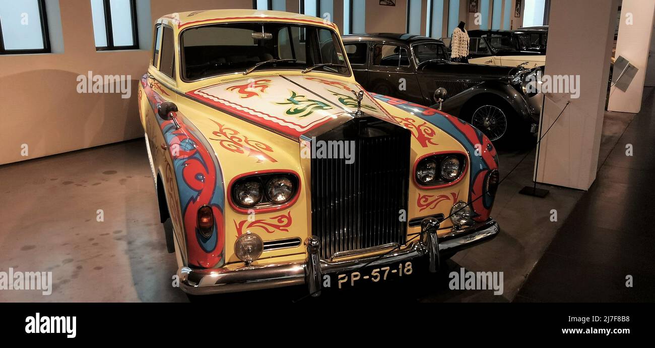 Flower Power Rolls Royce, Malaga Spanien Stockfoto