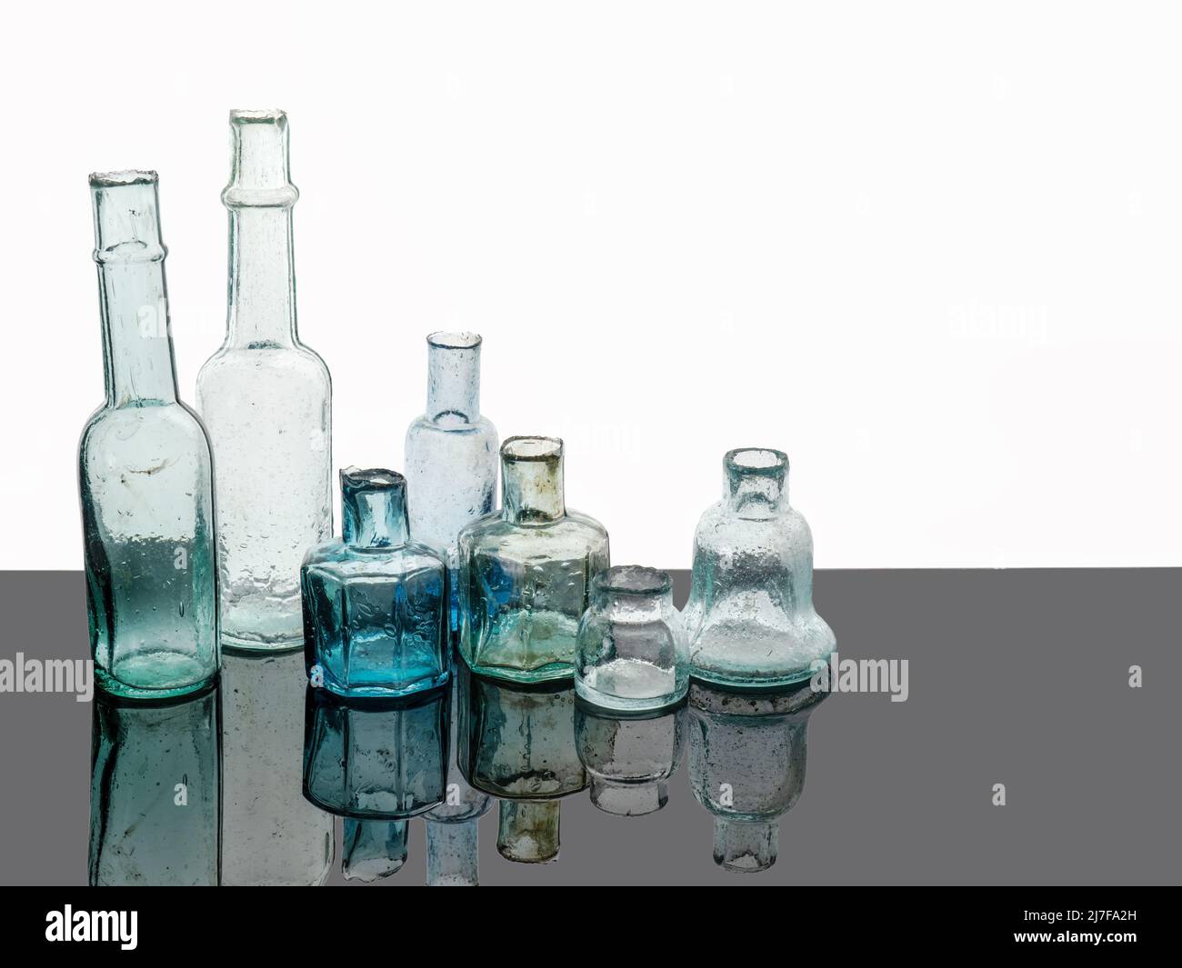 Vintage geschert alte Flaschen, antik. Stockfoto