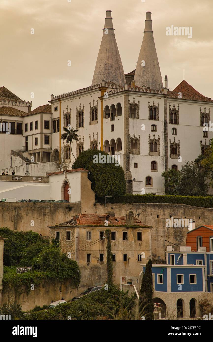 Palácio Nacional de Sintra. Stockfoto