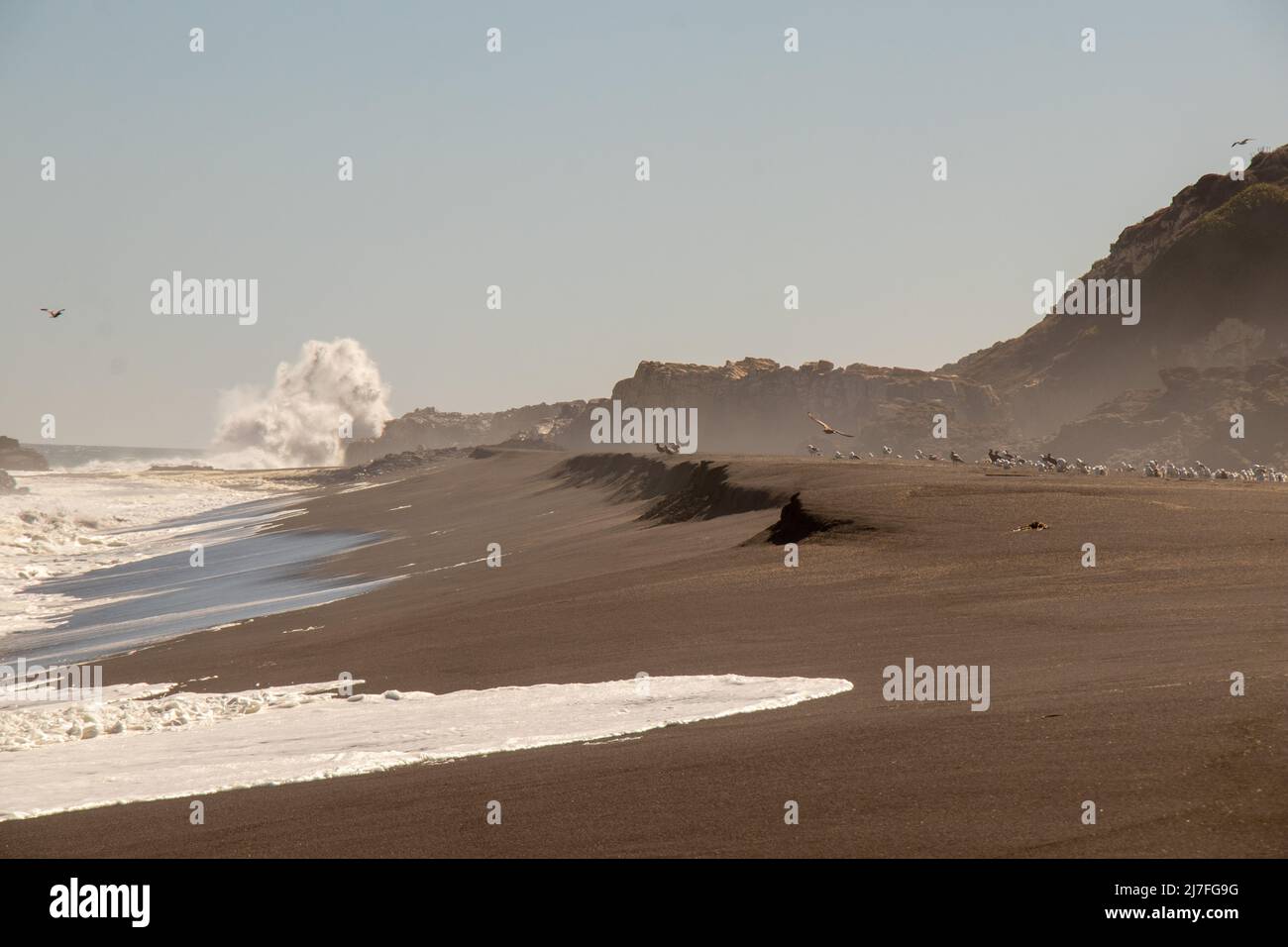 Strand in der Region Maule, Chile Stockfoto