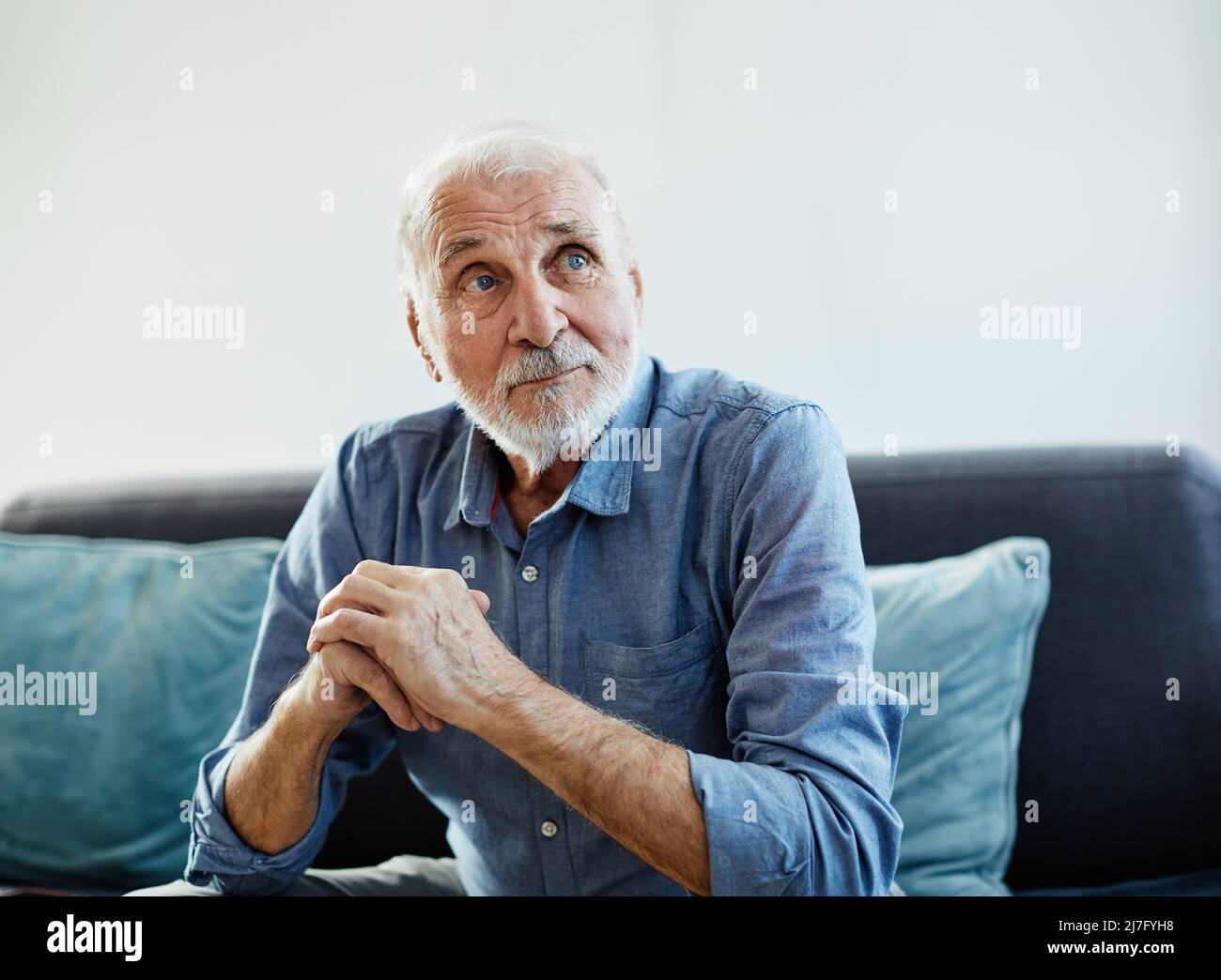 Portrait älterer Mann Ältere ältere Pensionierung Stockfoto