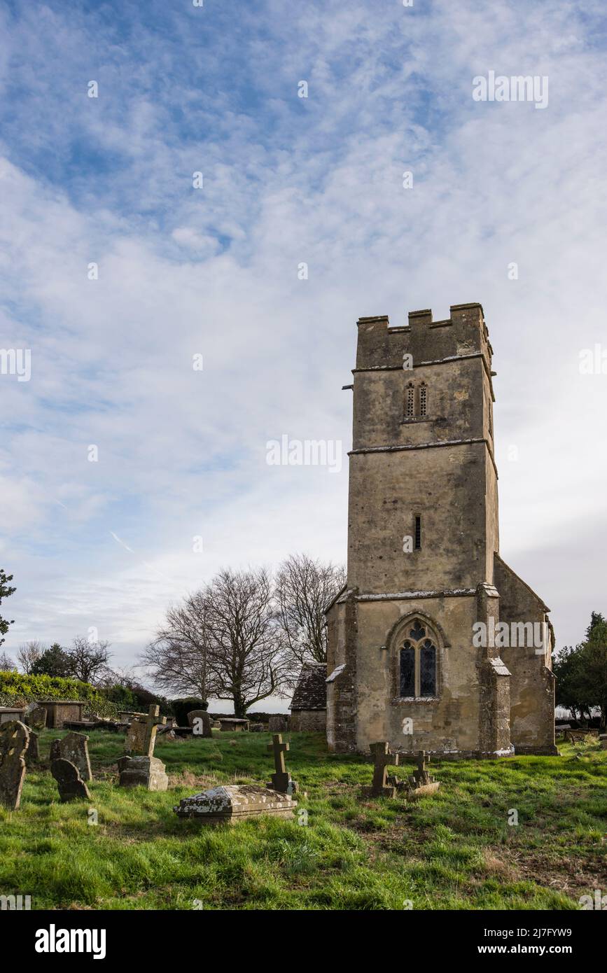 St Arild Oldbury on the Hill Church, Gloucestershire, Großbritannien Stockfoto