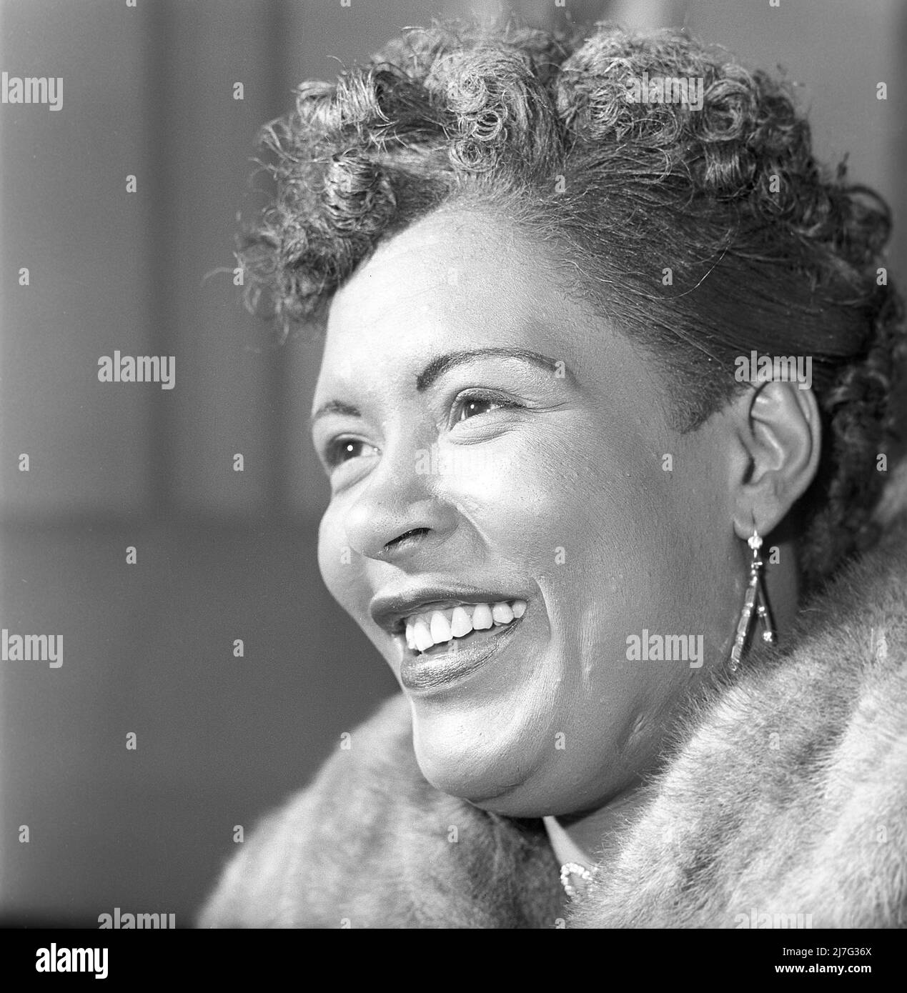 Billie Holiday. Amerikanischer Jazz- und Swingsänger, Spitzname Lady Day. Geboren am 7 1915. April - gestorben am 17 1959. Juli. Im Bild beim Auftritt in Stockholm im September 11 1954. Ref. 2599 Stockfoto