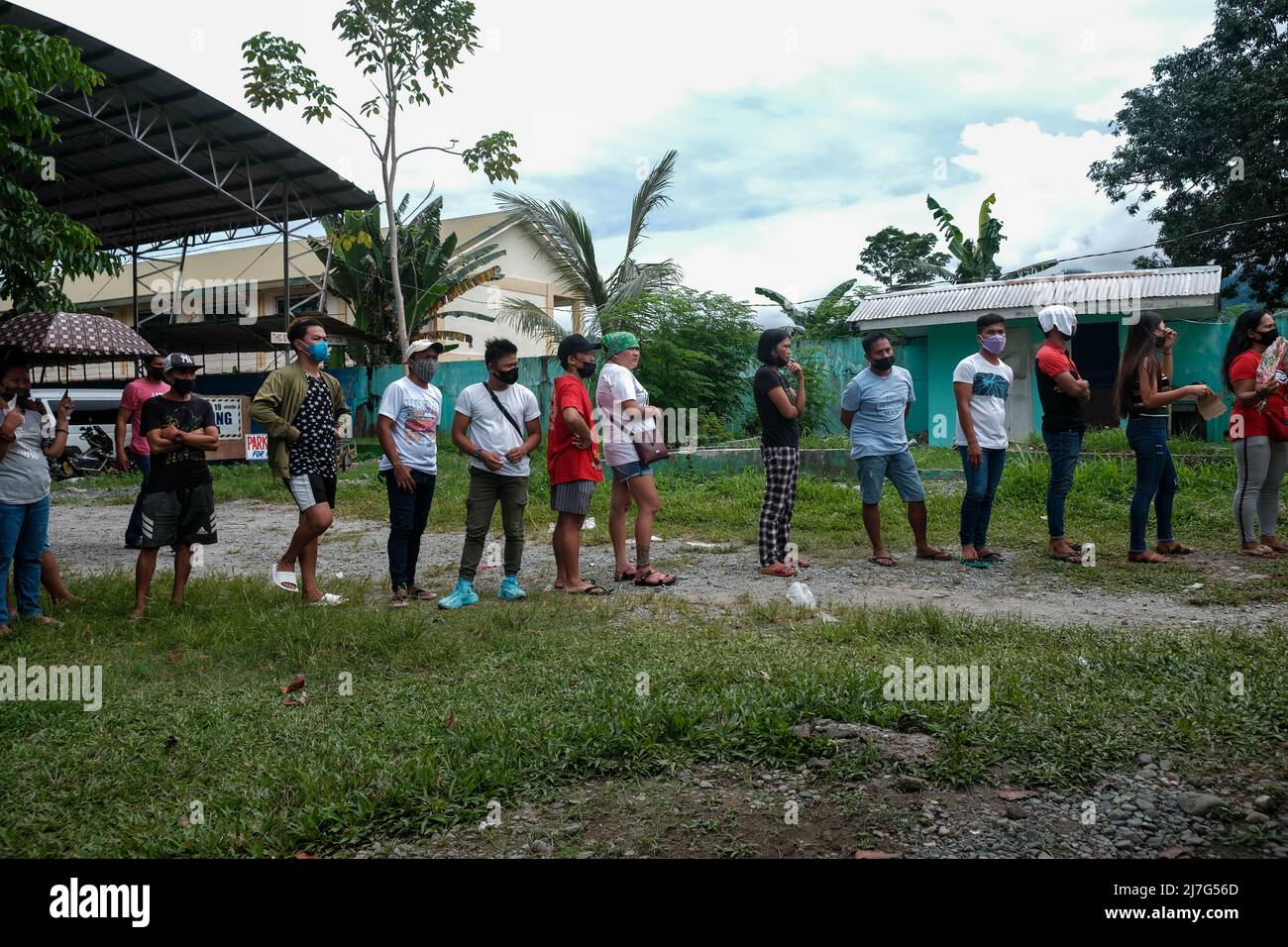 Singapur, Singapur, Singapur. 9.. Mai 2022. Szenen aus dem Wahlbezirk, während Senatorin MANNY PACQUIAO in der Provinz Sarangani, Südphilippinen, seine Stimme abgibt, 9. Mai 2022. (Bild: © Maverick ASIO/ZUMA Press Wire) Bild: ZUMA Press, Inc./Alamy Live News Stockfoto