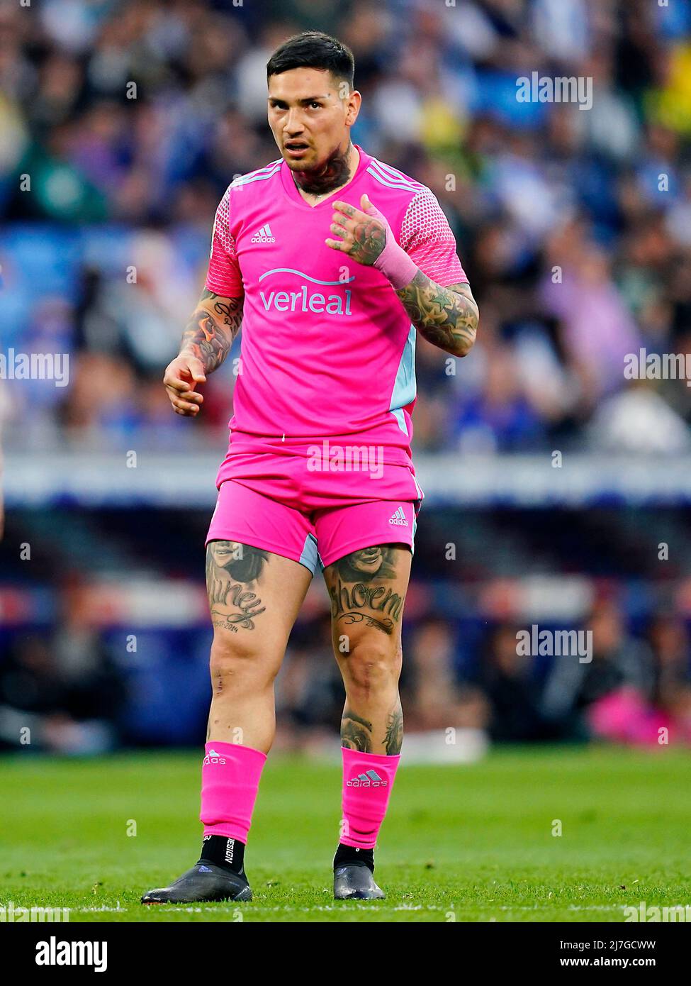 Chimy Avila von CA Osasuna während des La Liga-Spiels zwischen RCD Espanyol und CA Osasuna spielte am 08. Mai 2022 im RCDE-Stadion in Barcelona, Spanien. (Foto von PRESSINPHOTO) Stockfoto