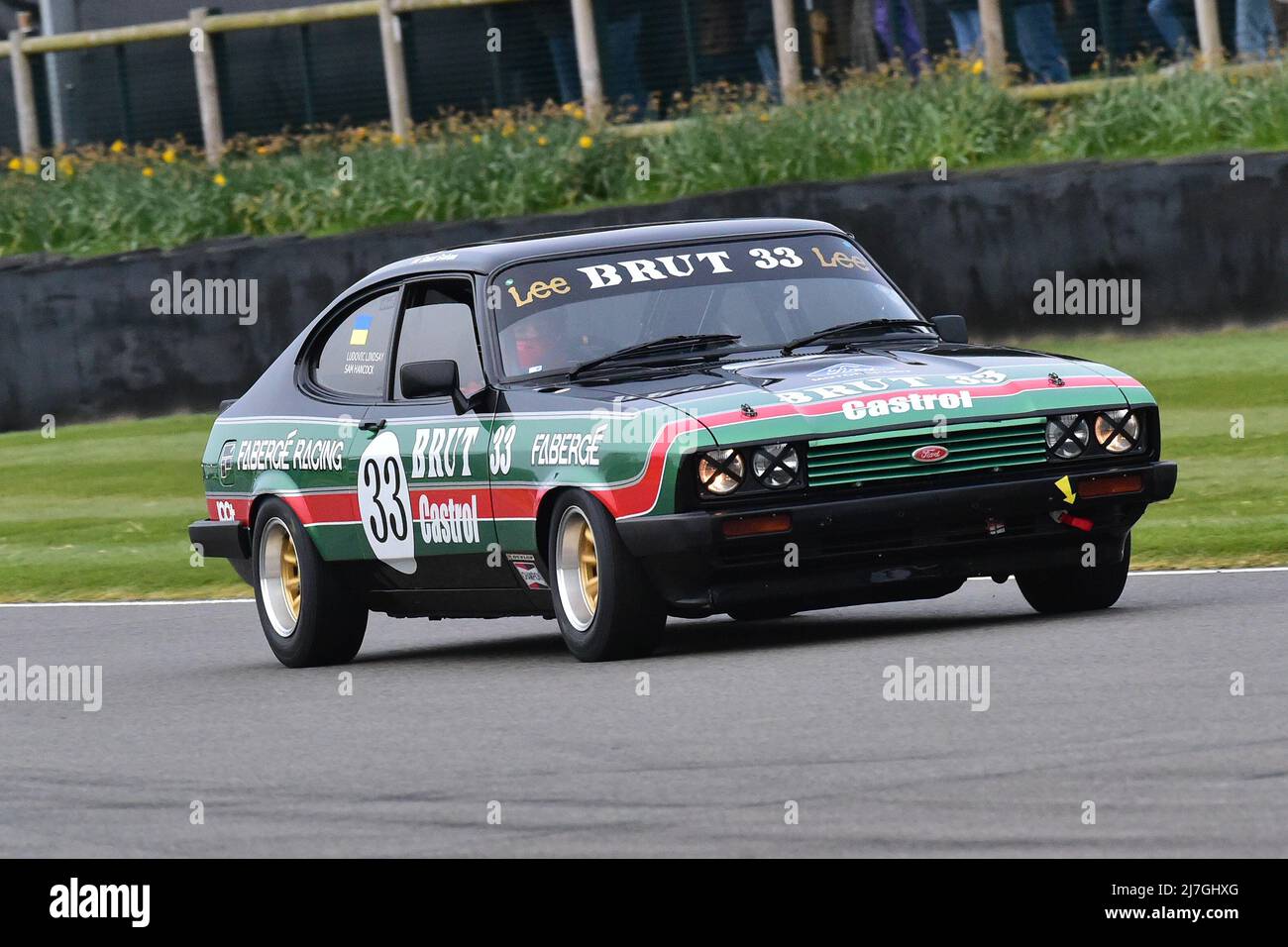 Ludovic Lindsay, Ford Capri III 3 Liter S, Gerry Marshall Trophy Sprint Race, ein Rennen mit einem Fahrer über 15 Minuten für die Gruppe 1-Limousinen, die Rennen fuhren Stockfoto