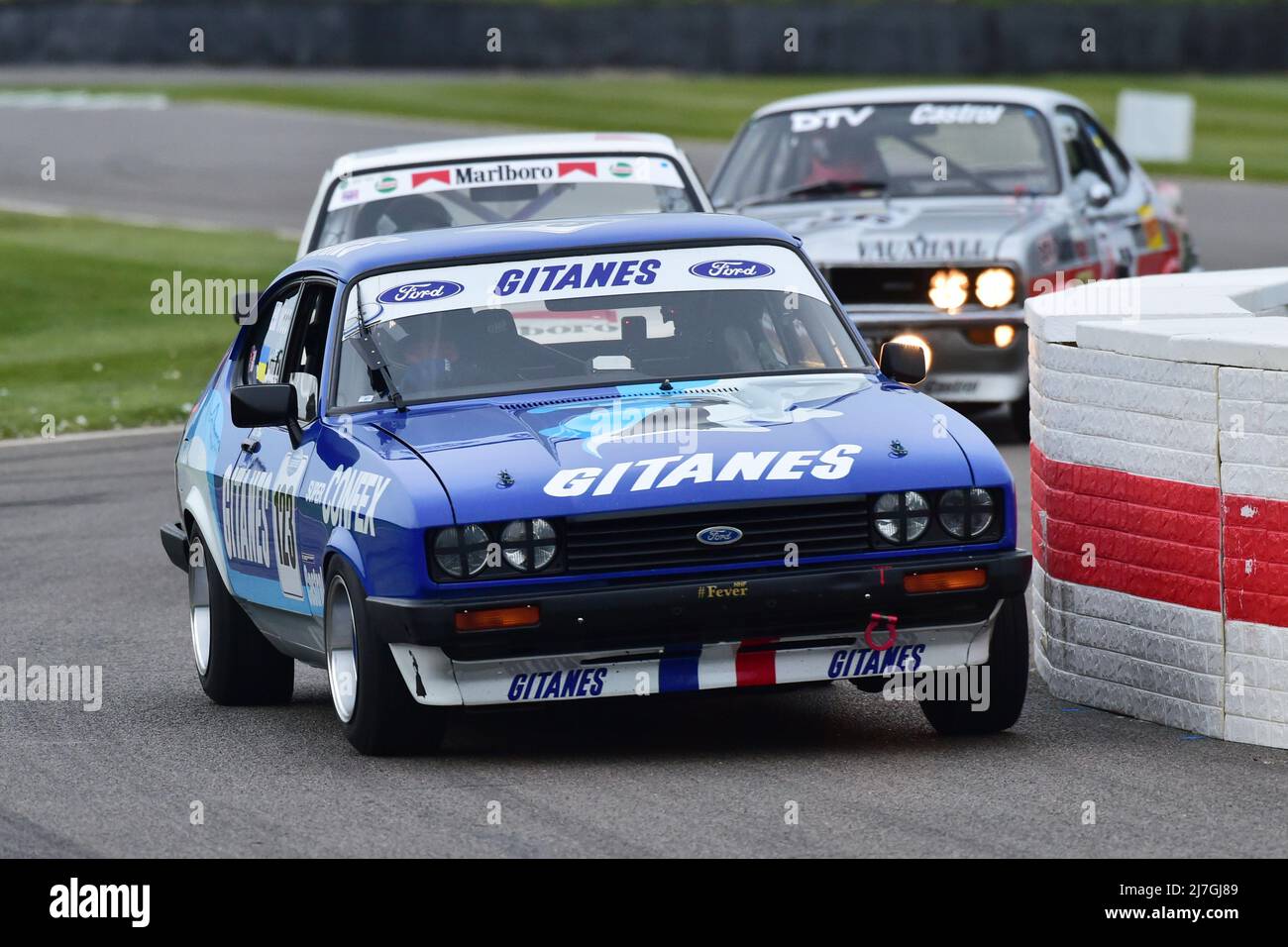 RIC Wood, Ford Capri III 3 Liter S, Gerry Marshall Trophy Sprint Race, ein Rennen mit einem Fahrer über 15 Minuten für die Gruppe 1-Limousinen, die in der gefahren sind Stockfoto