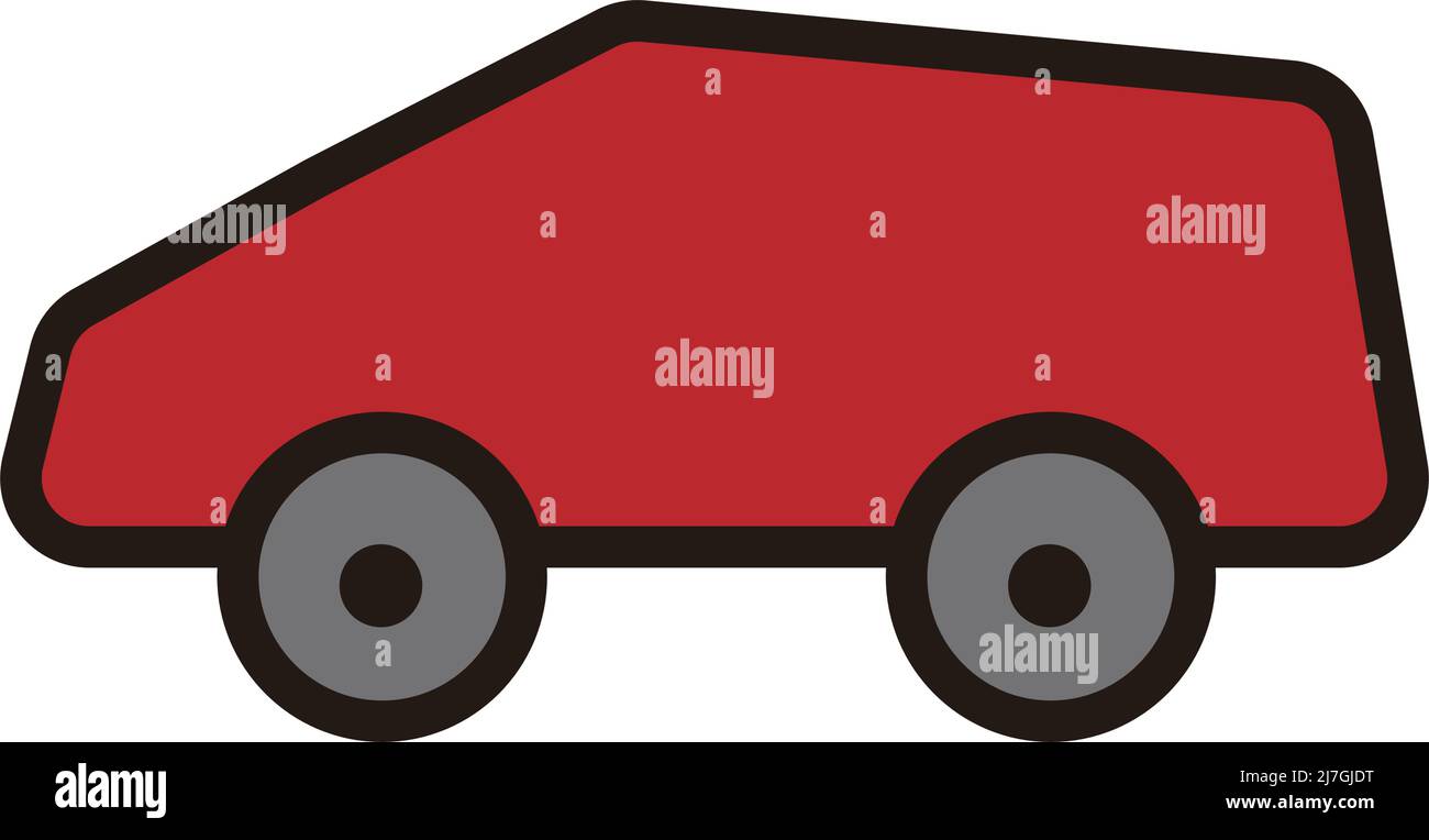 Car-Symbol. Einfacher Fahrzeugvektor. Bearbeitbarer Vektor. Stock Vektor