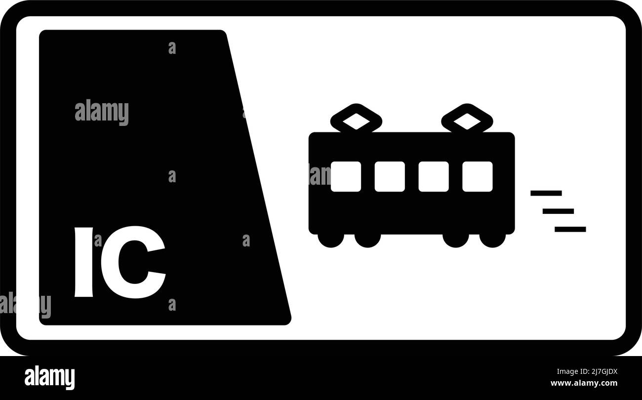 Symbol für Zug-IC-Karte. Bearbeitbarer Vektor. Stock Vektor