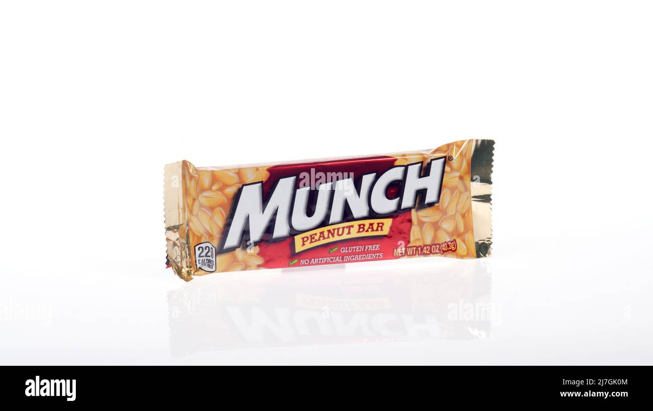 Munch Peanut Bar glutenfreie Süßigkeiten Stockfoto