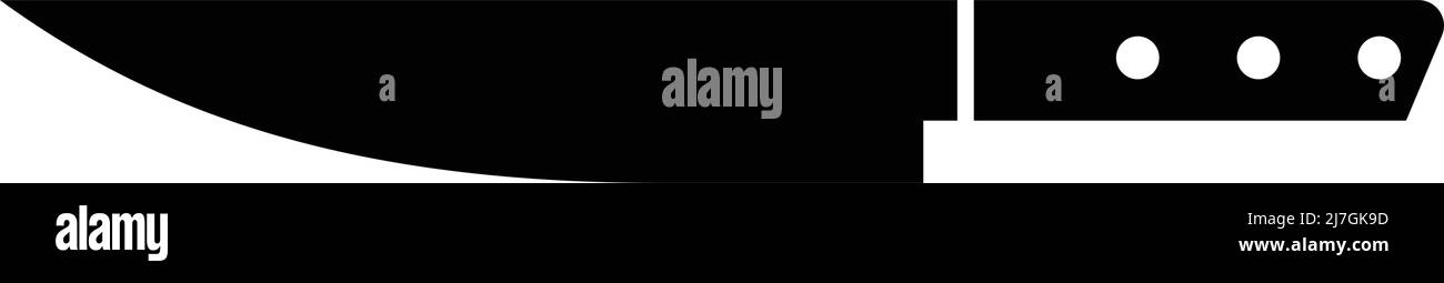 Symbol für die Silhouette des Küchenmessers. Bearbeitbarer Vektor. Stock Vektor