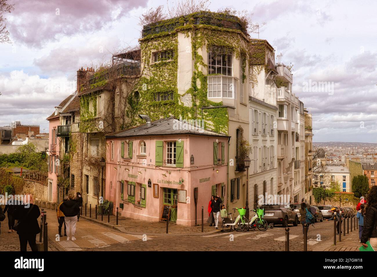 La Maison Rose, Paris, Frankreich Stockfoto
