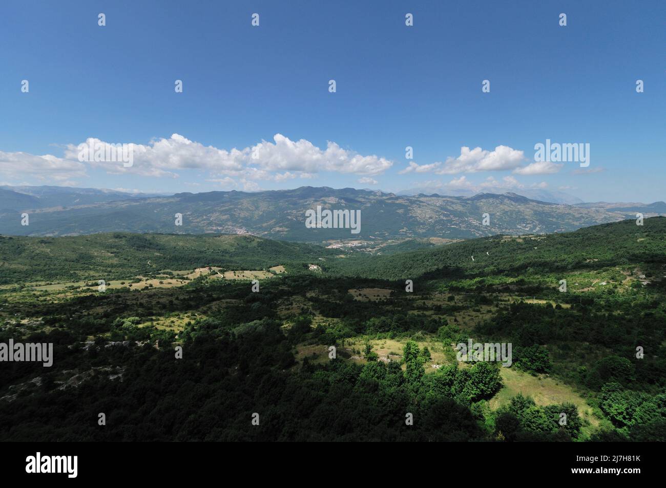 Molise, Italien. Spektakuläres Winterpanorama. Stockfoto