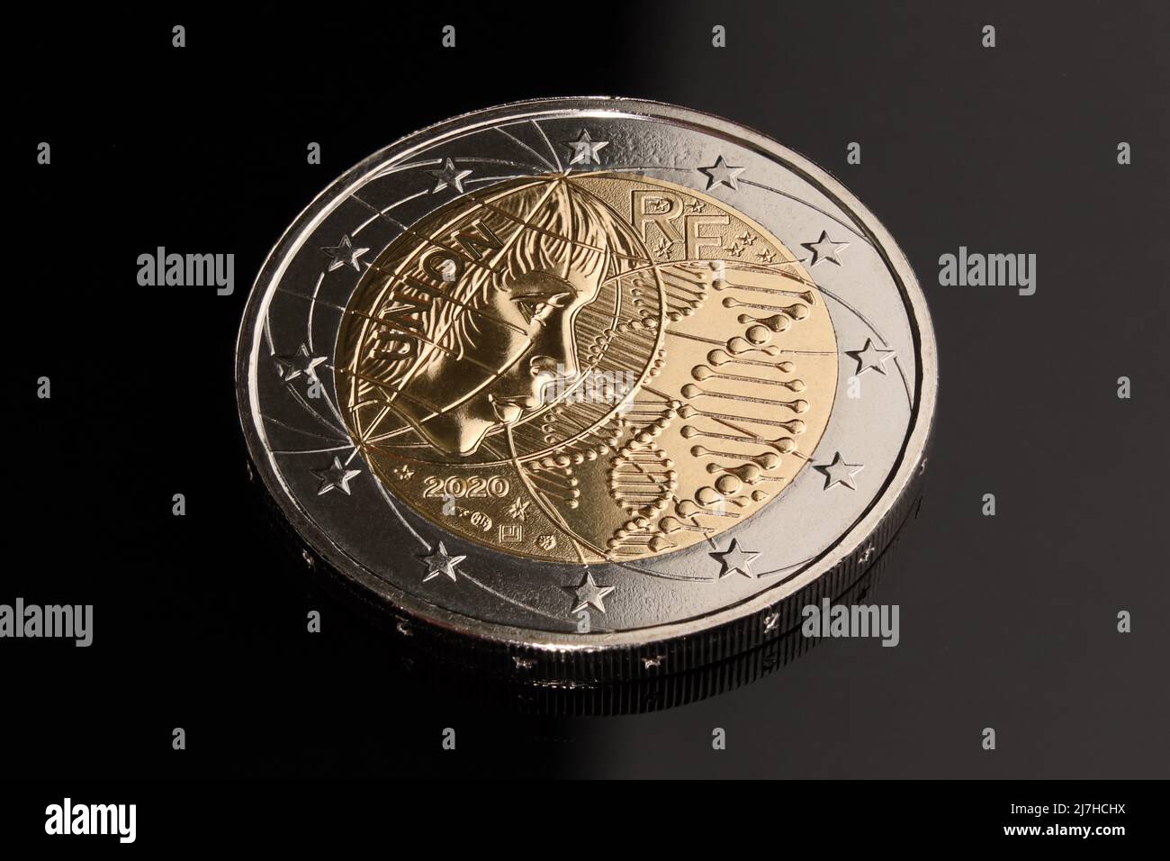 Jahr 2020, Frankreich, Gedenkfeier 2 Euro medizinische Forschung, Editorial Stockfoto