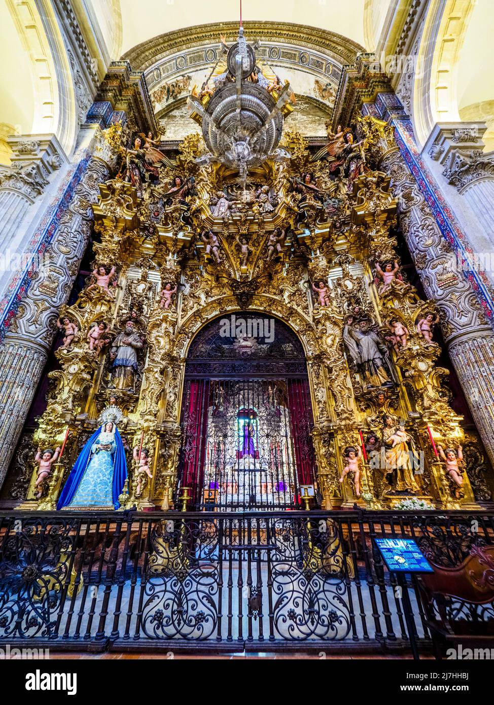 Kapelle unseres Vaters Jesus von der Passion (Capilla del Nuestro Padre Jesus de la Pasion) in der Stiftskirche des göttlichen Erlösers - Sevilla, Spanien Stockfoto