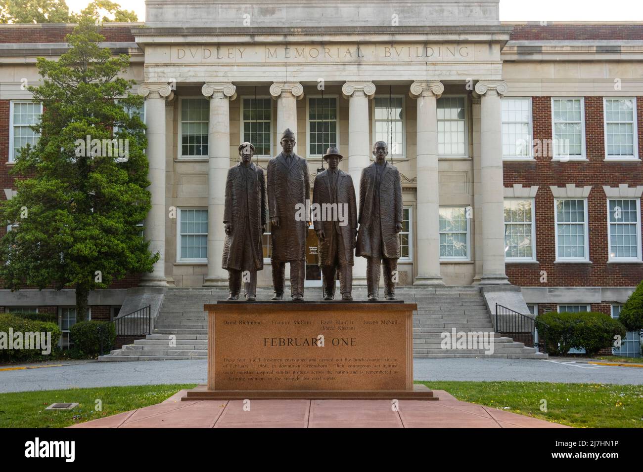 Februar ein AT & T Four Monument auf dem Campus der North Carolina Agricultural and Technical State University in Greensboro, NC Stockfoto