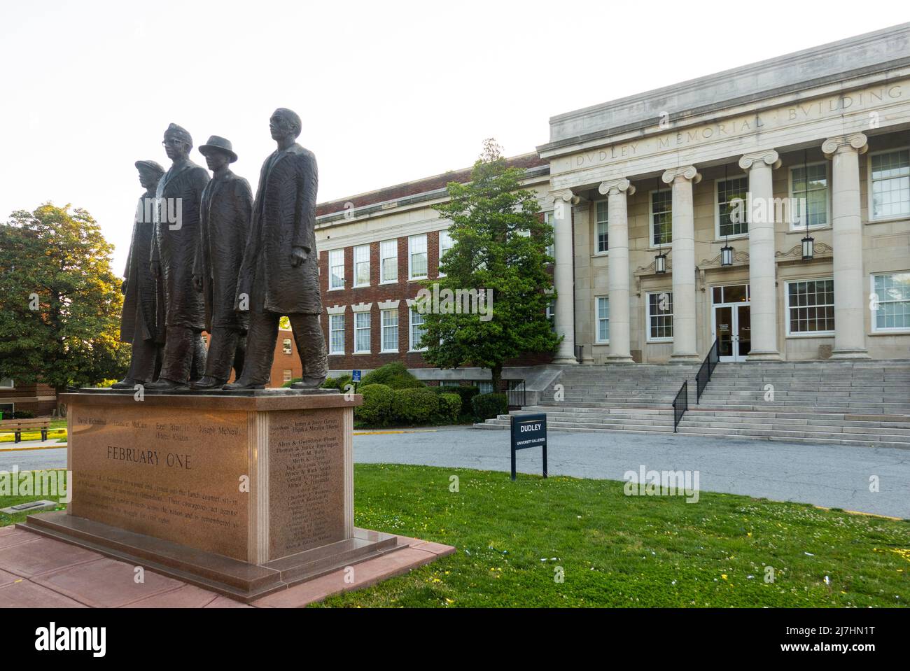 Februar ein AT & T Four Monument auf dem Campus der North Carolina Agricultural and Technical State University in Greensboro, NC Stockfoto