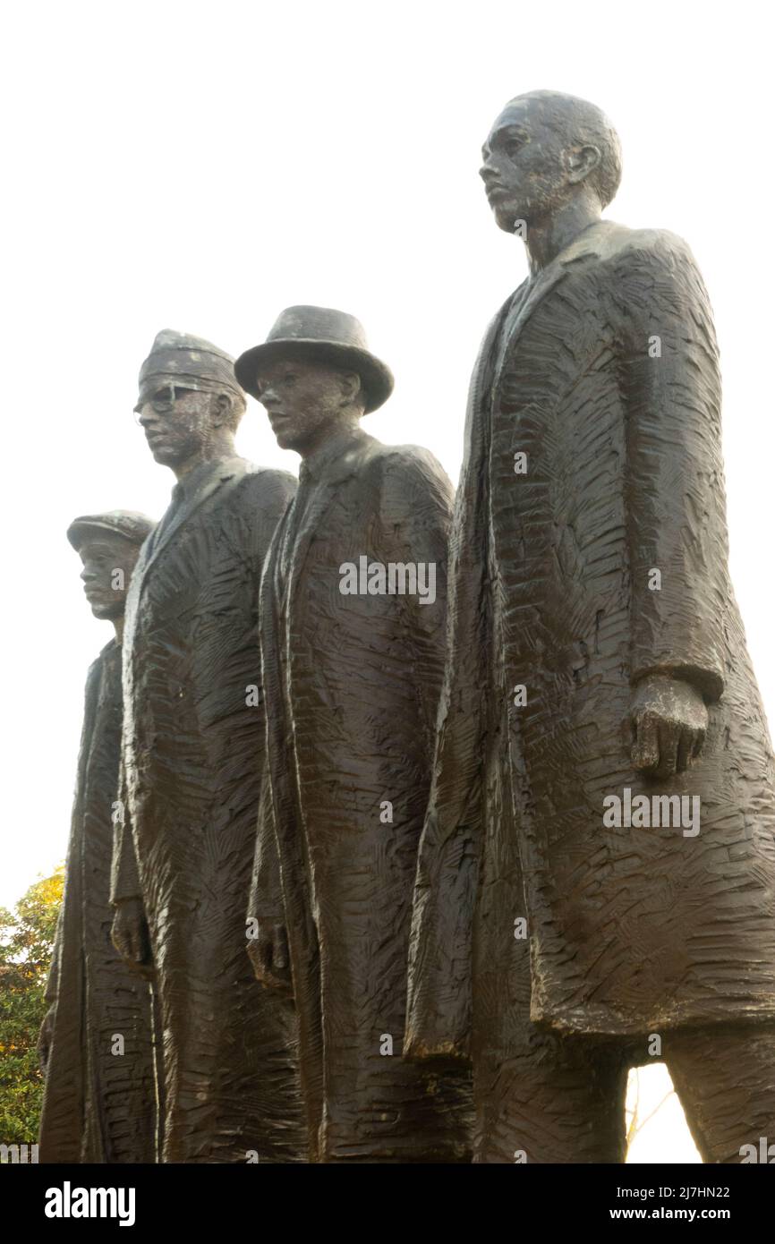 Februar ein AT & T Four Monument auf dem Campus der North Carolina Agricultural and Technical State University in Greensboro, NC Stockfoto