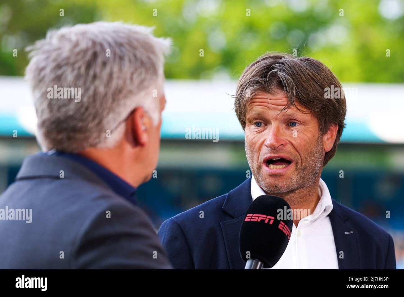 DOETINCHEM, NIEDERLANDE - 9. MAI: Trainer Jan Vreman von De Graafschap während des niederländischen Keukenkampioendivisie - Promotion/Relagation-Spiels zwischen De Graafschap und FC Eindhoven am Vijverberg am 9. Mai 2022 in Doetinchem, Niederlande (Foto: Marcel ter Bals/Orange Picles) Stockfoto