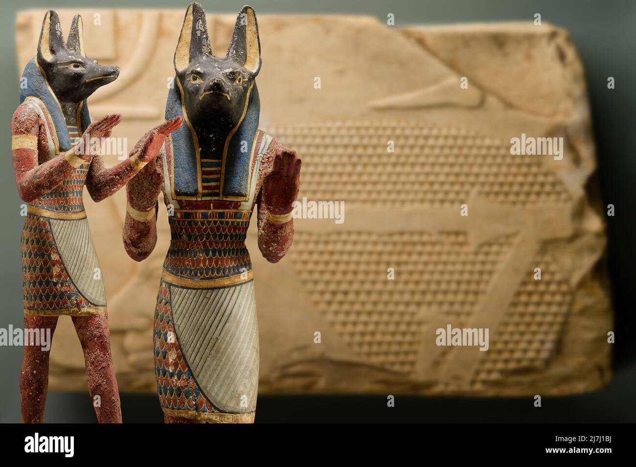 Anubis, der ägyptische gott der Mumifizierung und Friedhofs, Beschützer der Nekropole und der Welt der Toten Stockfoto
