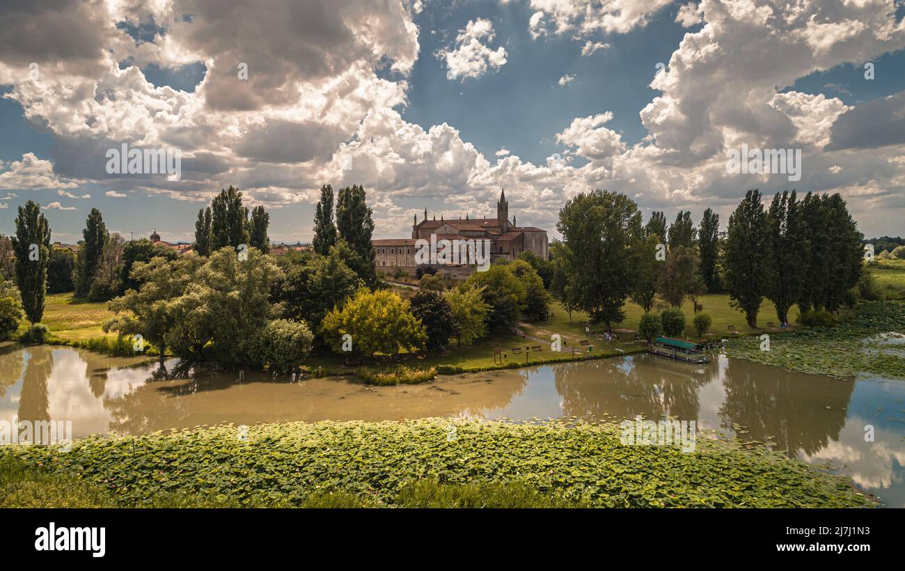 vista panoramica del santuario delle grazie curtatone mantova italien Stockfoto