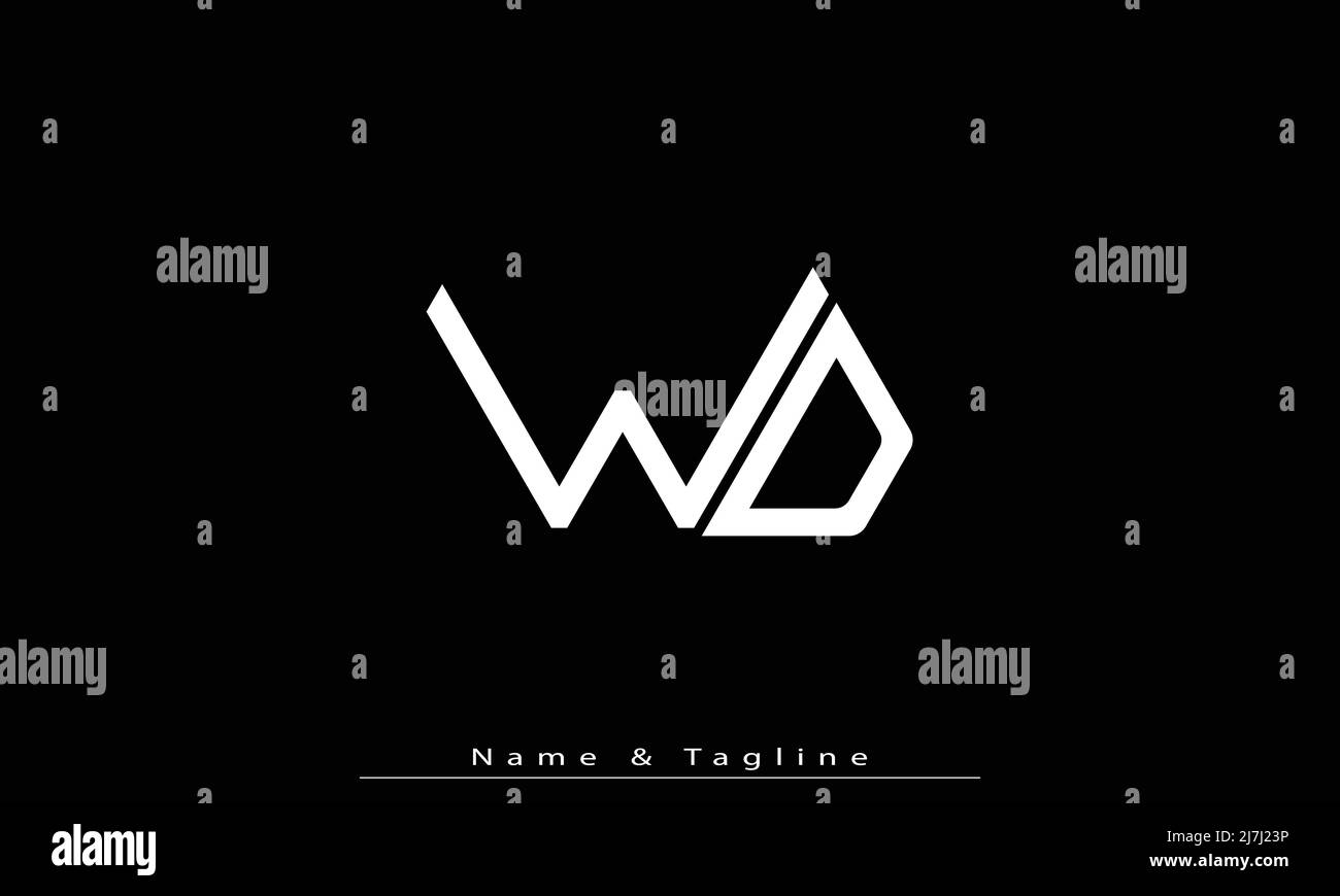 Alphabet Buchstaben Initialen Monogramm Logo WD , DW Stock Vektor