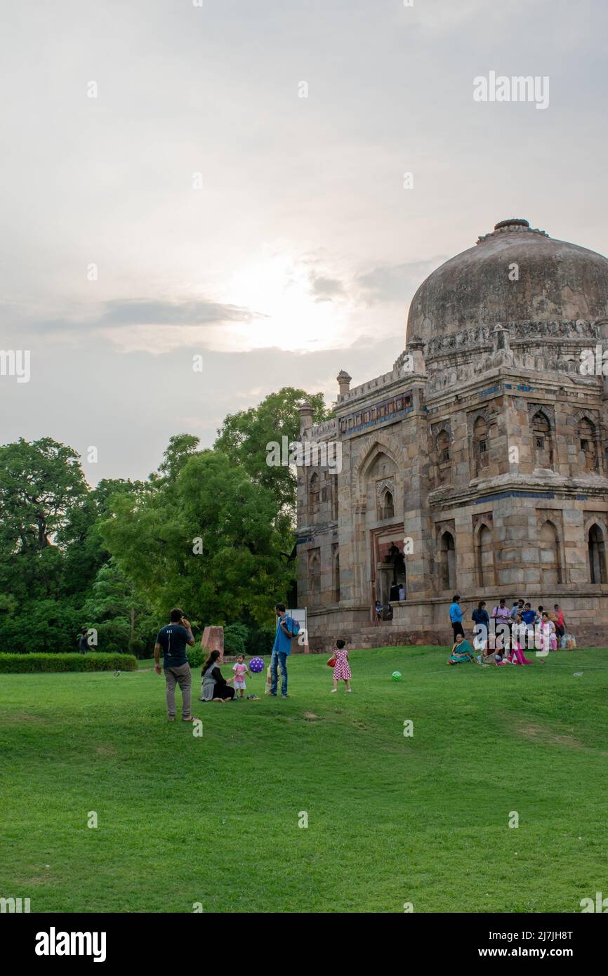 Gebäude in Lodhi Garten bekannt als Shish Gumbad. Stockfoto