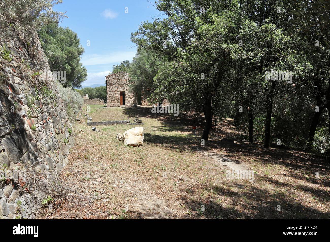 Velia - Boschetto presso lla chiesa di Santa Maria Stockfoto