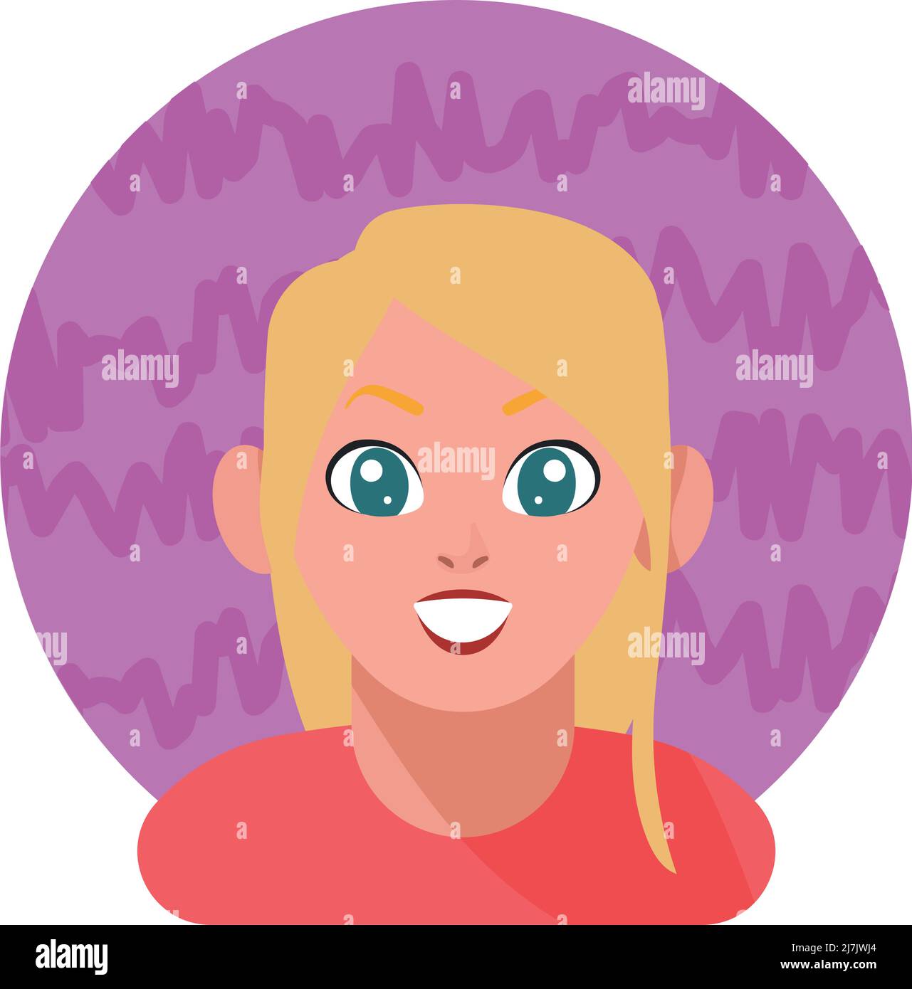 Blonde Frau prophile Bild Stock-Vektorgrafik - Alamy