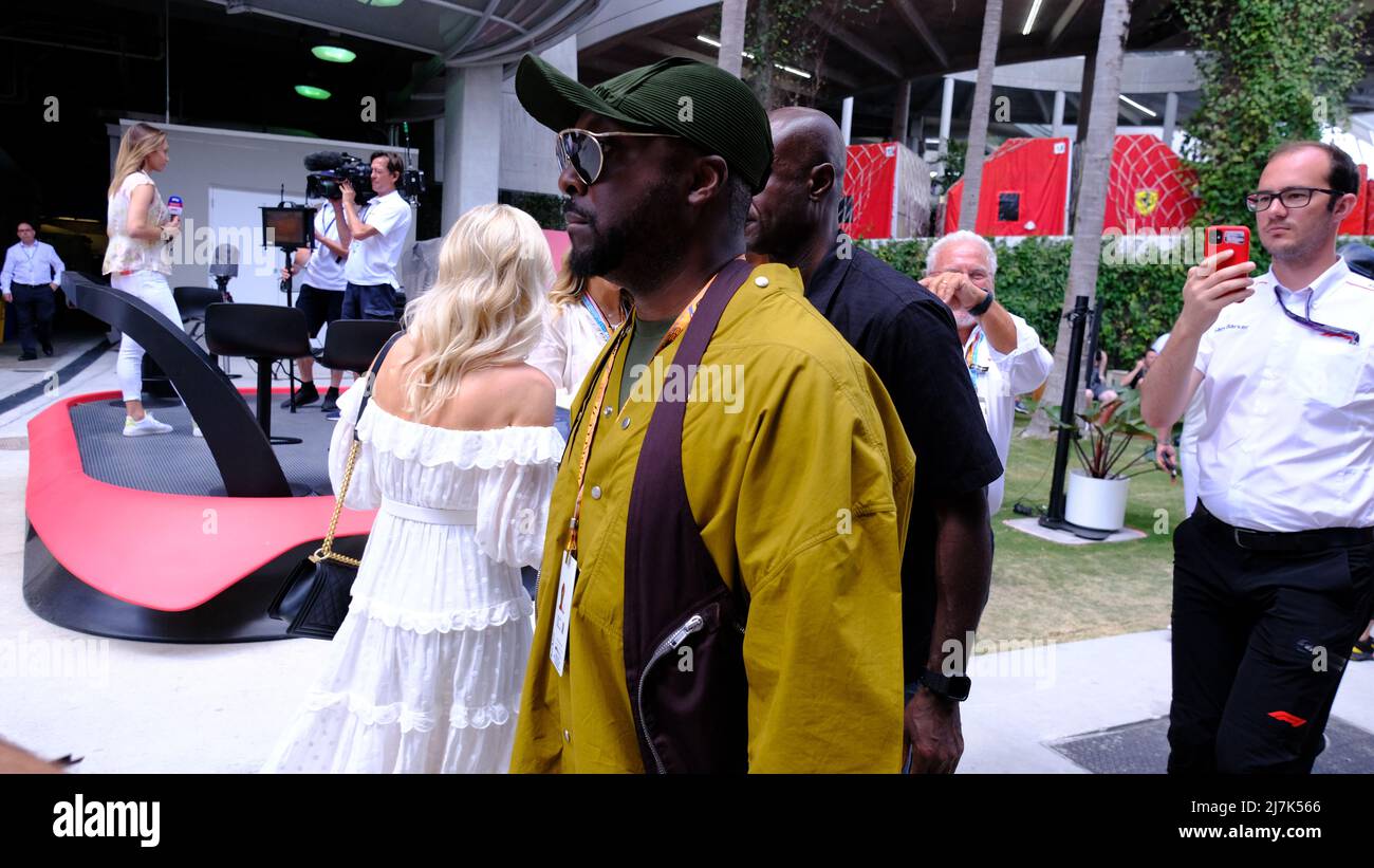 8.. Mai 2022: Entertainer will I am während des Formel 1 Crypto.com Miami Grand Prix in Miami, FL . Jason Pohuski/CSM Stockfoto